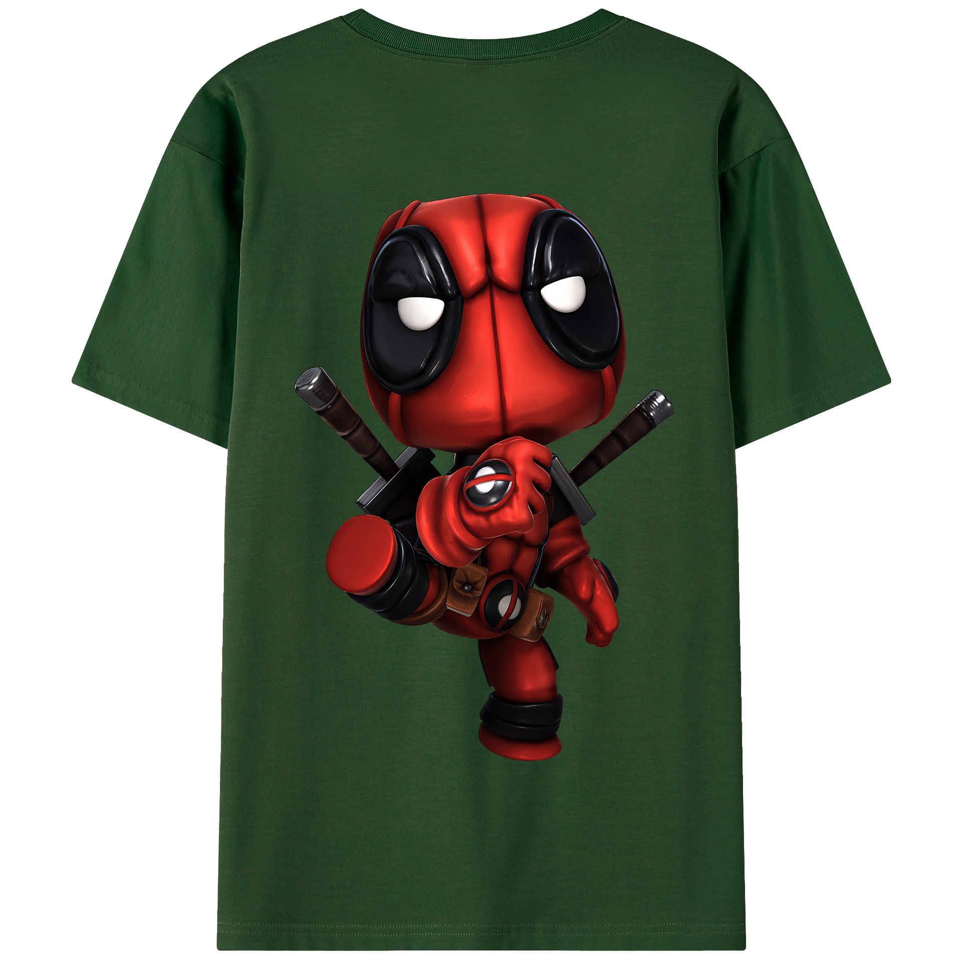 （画像用） Deadpool デッドプール 綿100％半袖Tシャツ（背面プリント）